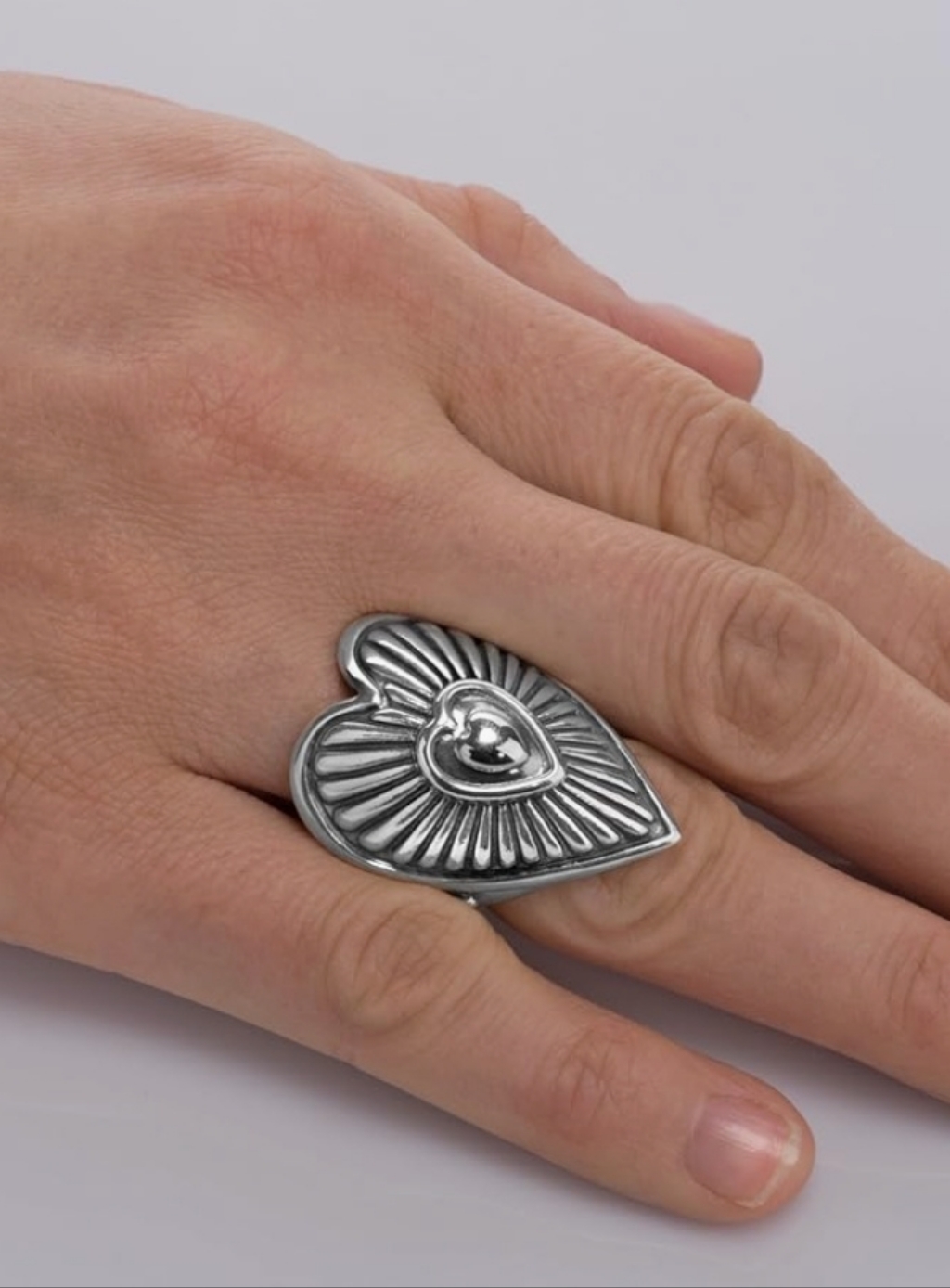 American West Sterling Silver Bold Heart Ring
